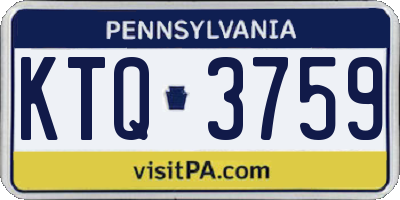 PA license plate KTQ3759