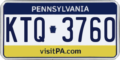 PA license plate KTQ3760