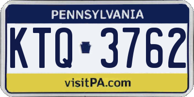 PA license plate KTQ3762