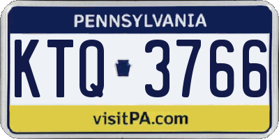 PA license plate KTQ3766