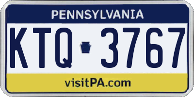 PA license plate KTQ3767