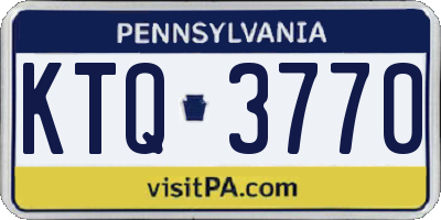 PA license plate KTQ3770