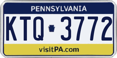 PA license plate KTQ3772