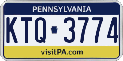 PA license plate KTQ3774