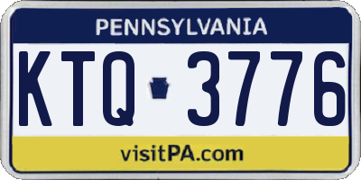 PA license plate KTQ3776