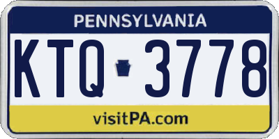 PA license plate KTQ3778