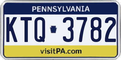 PA license plate KTQ3782