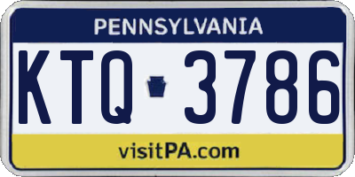 PA license plate KTQ3786