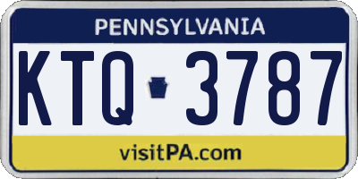 PA license plate KTQ3787