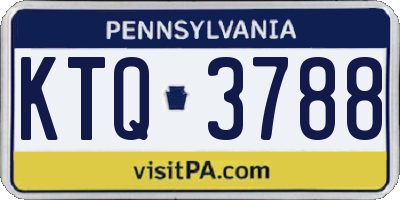 PA license plate KTQ3788