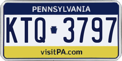 PA license plate KTQ3797