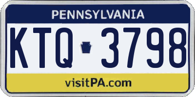 PA license plate KTQ3798