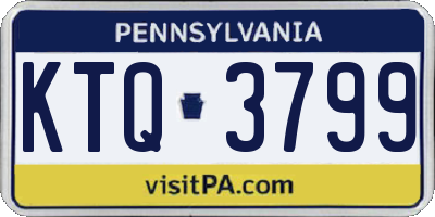 PA license plate KTQ3799