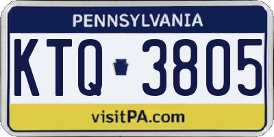 PA license plate KTQ3805