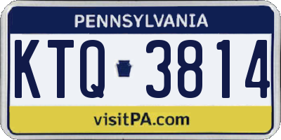 PA license plate KTQ3814