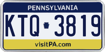 PA license plate KTQ3819
