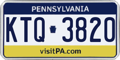 PA license plate KTQ3820