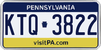 PA license plate KTQ3822