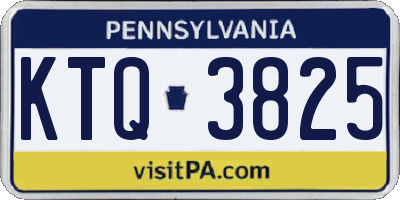 PA license plate KTQ3825