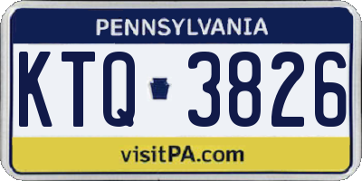 PA license plate KTQ3826