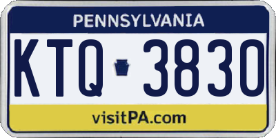 PA license plate KTQ3830