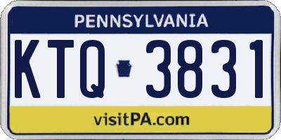 PA license plate KTQ3831
