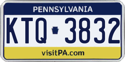 PA license plate KTQ3832