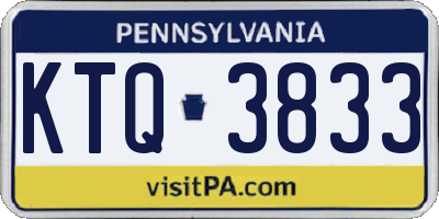 PA license plate KTQ3833