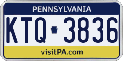 PA license plate KTQ3836