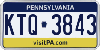 PA license plate KTQ3843