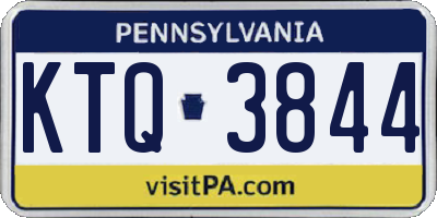 PA license plate KTQ3844