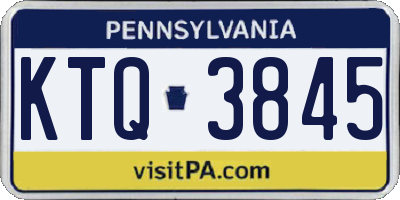 PA license plate KTQ3845