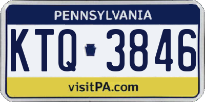 PA license plate KTQ3846