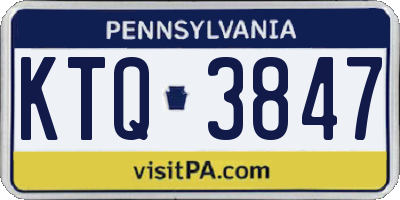 PA license plate KTQ3847