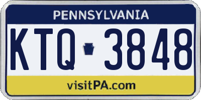 PA license plate KTQ3848