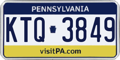 PA license plate KTQ3849