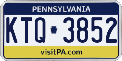 PA license plate KTQ3852