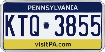 PA license plate KTQ3855