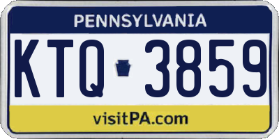 PA license plate KTQ3859