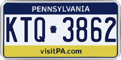 PA license plate KTQ3862