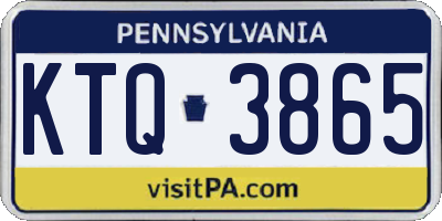 PA license plate KTQ3865