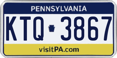 PA license plate KTQ3867