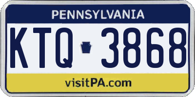 PA license plate KTQ3868