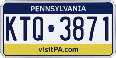 PA license plate KTQ3871
