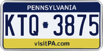 PA license plate KTQ3875