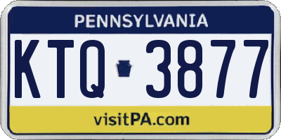 PA license plate KTQ3877