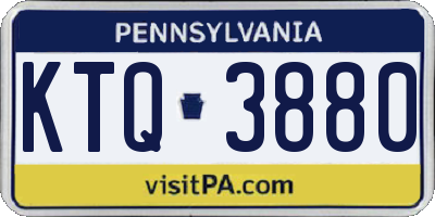 PA license plate KTQ3880