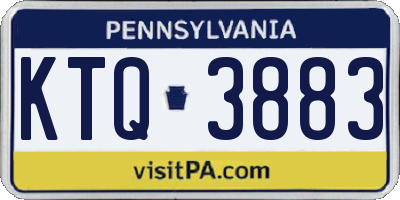 PA license plate KTQ3883