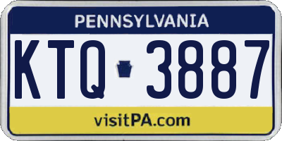 PA license plate KTQ3887