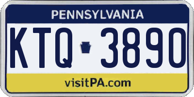 PA license plate KTQ3890